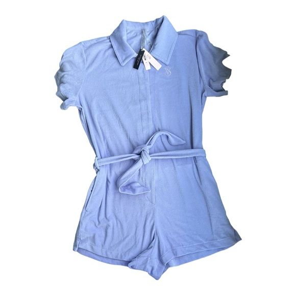 Victoria Secret Swim, lilac swim cover, one piece romper style shorts NWT - Picture 1 of 9